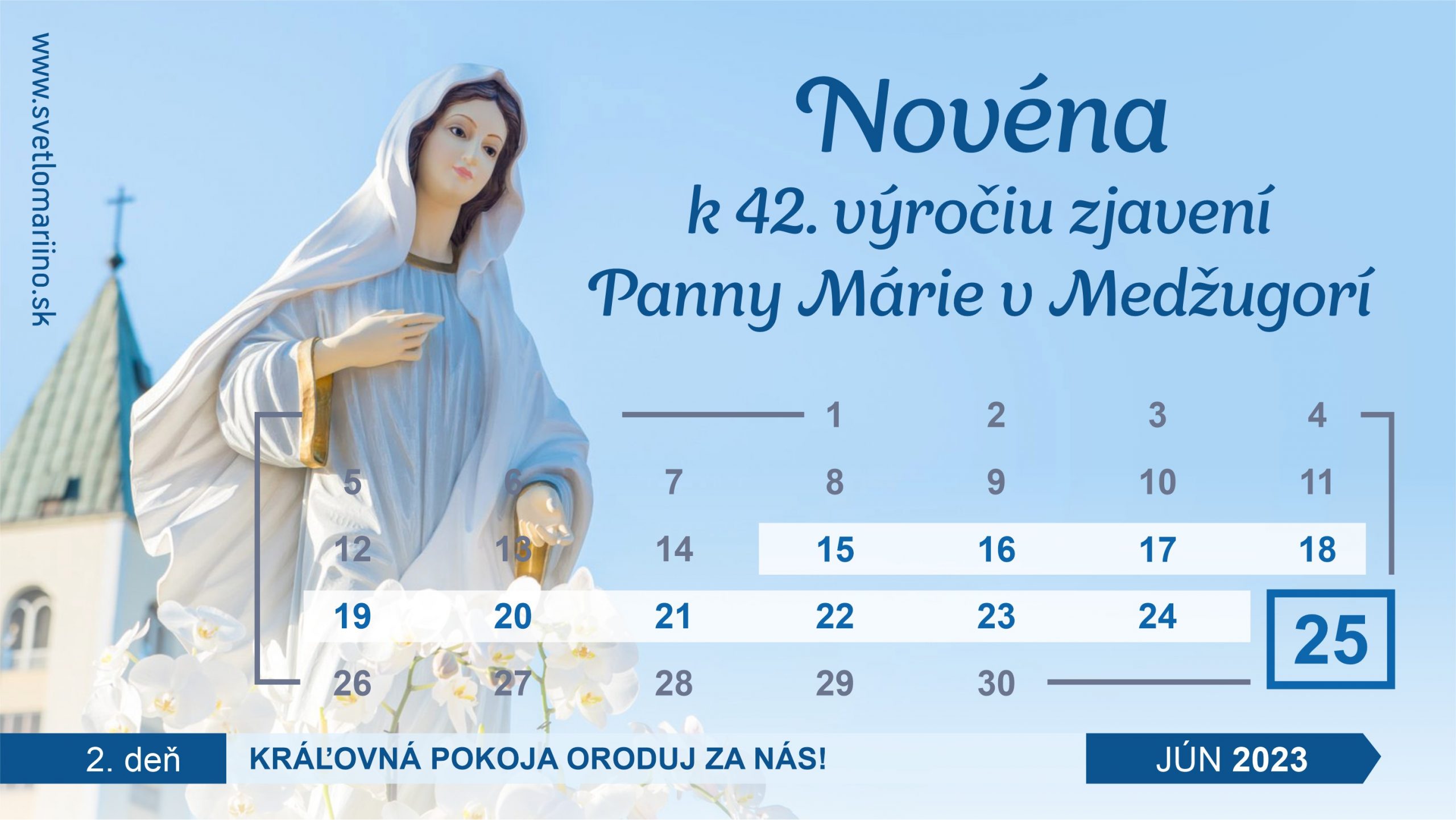 Novéna k 42.výročiu zjavení Panny Márie v Medžugorí – 2.deň