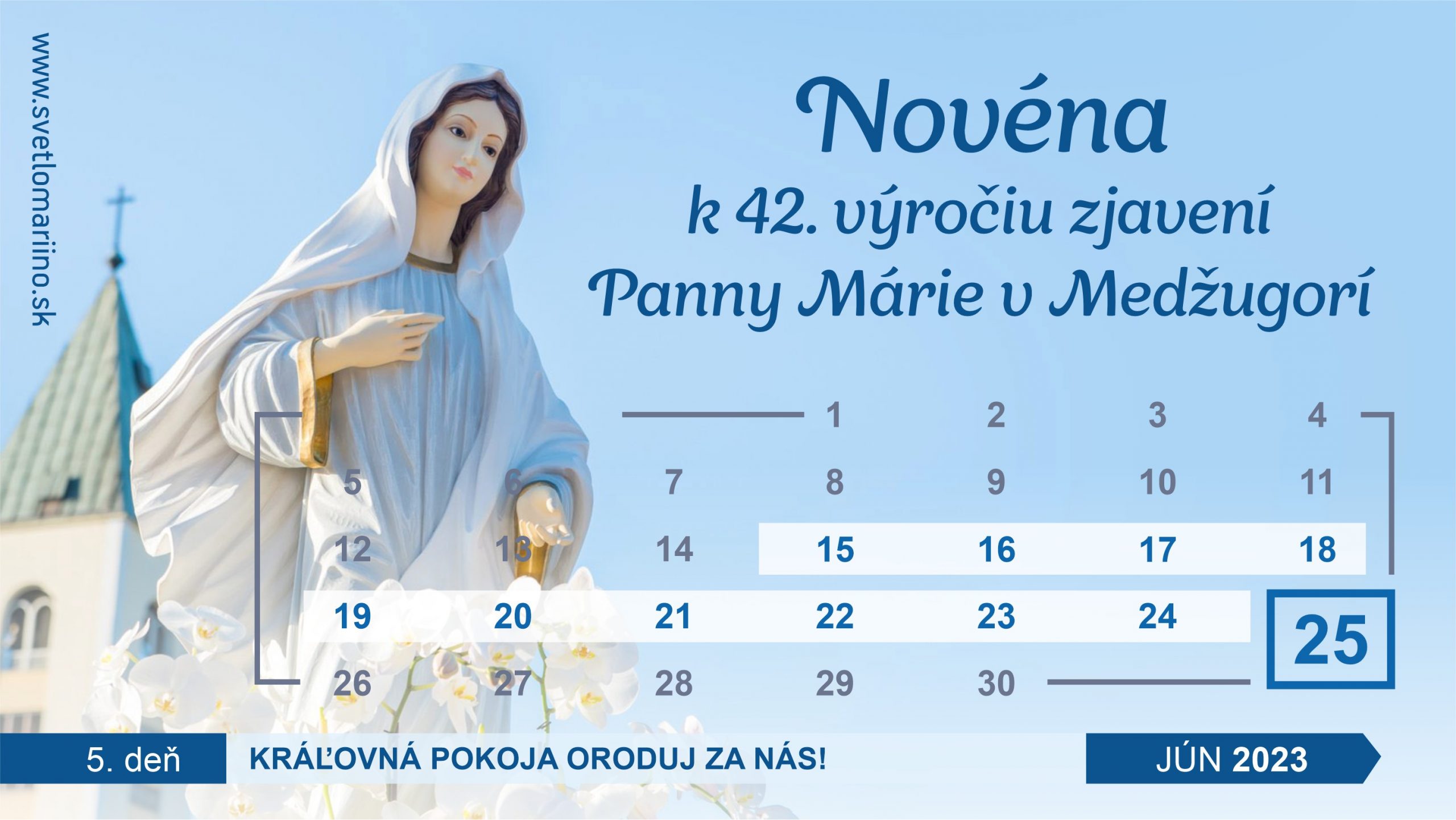 Novéna k 42.výročiu zjavení Panny Márie v Medžugorí – 5.deň