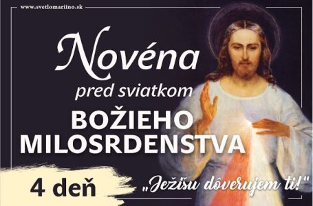 Novéna pred sviatkom Božieho milosrdenstva – 4.deň